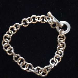 Silver Link Bracelet stamped 925 Italy